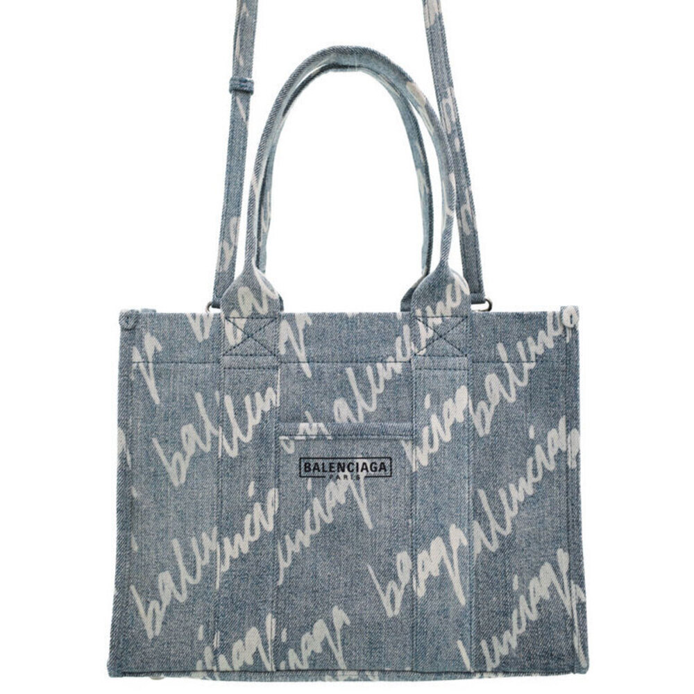 Balenciaga Blue Denim Bag Hardware Tote - Picture 2 of 9